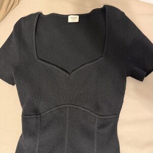 Abercrombie & Fitch Black Knitted Bodysuit